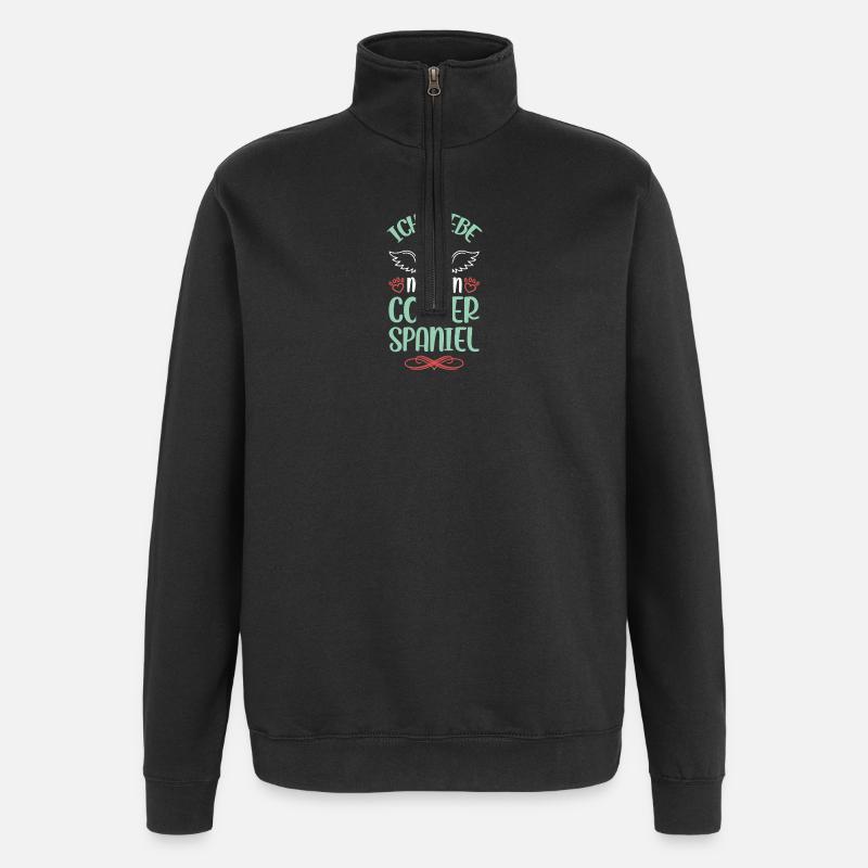 I love my Cocker Spaniel - Quarter-Zip Sweatshirt - black