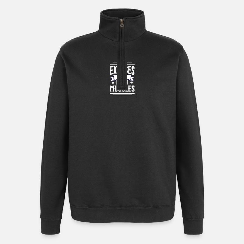 N’excuse pas - Sweat à zip 1/4 - noir