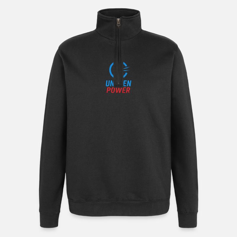 Energizing Power Abstraktes Design - Quarter-Zip-Sweatshirt - Schwarz