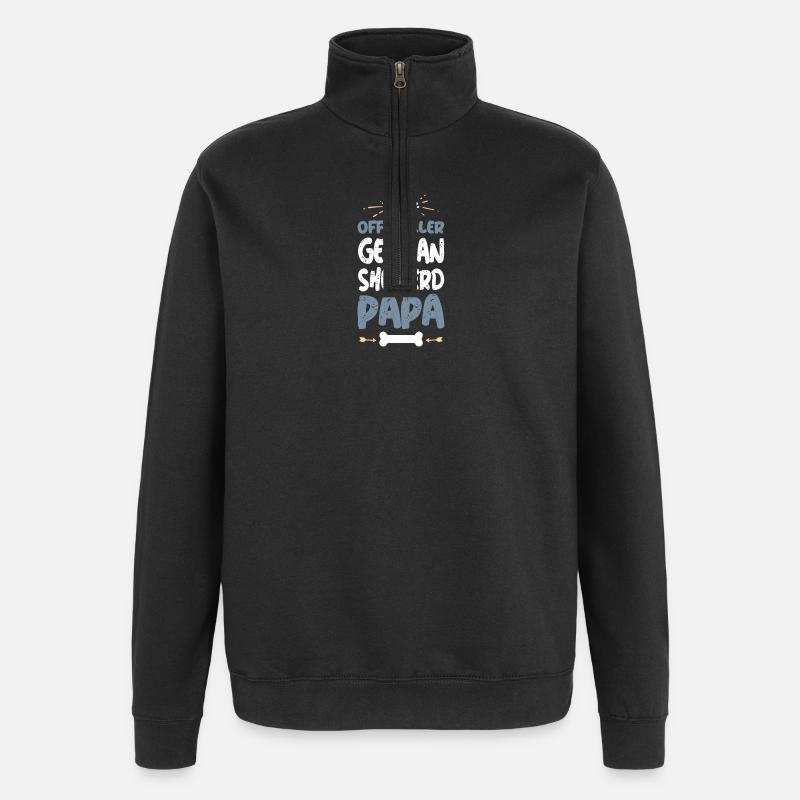 Offizieller German Shepherd Papa - Quarter-Zip-Sweatshirt - Schwarz