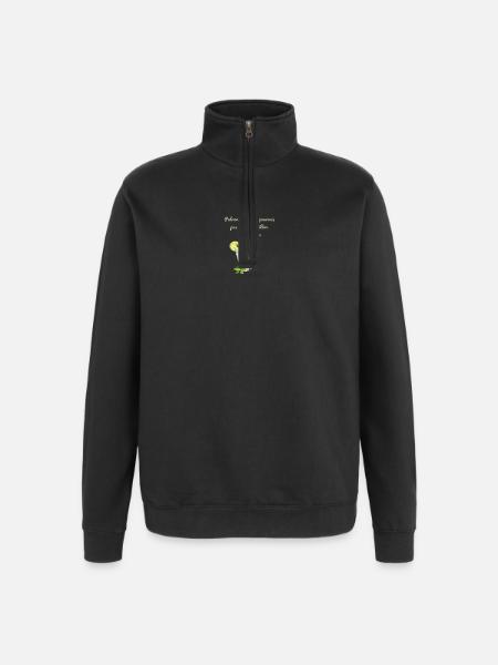 Demain Bureau Mojito - Sweat à zip 1/4 - noir