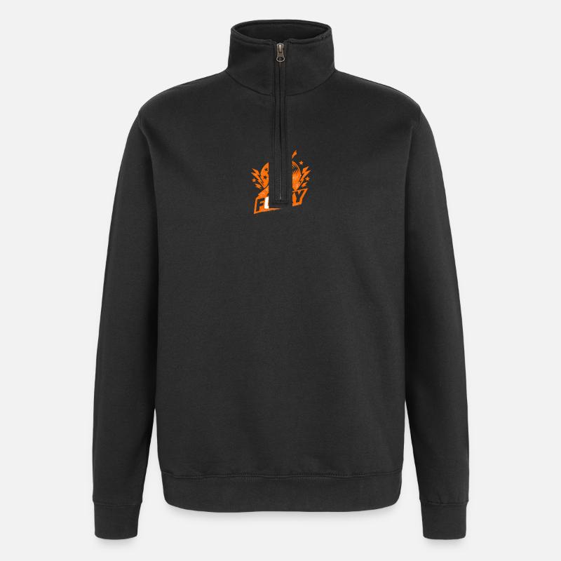 flippig - Quarter-Zip-Sweatshirt - Schwarz