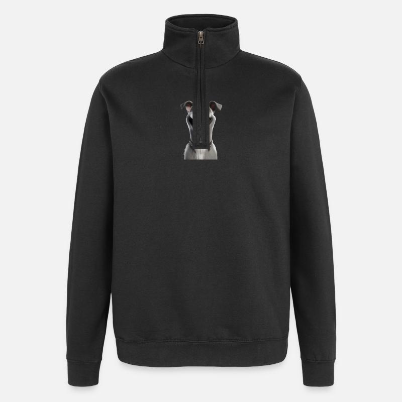 Meilleur ami chien - Sweat à zip 1/4 - noir