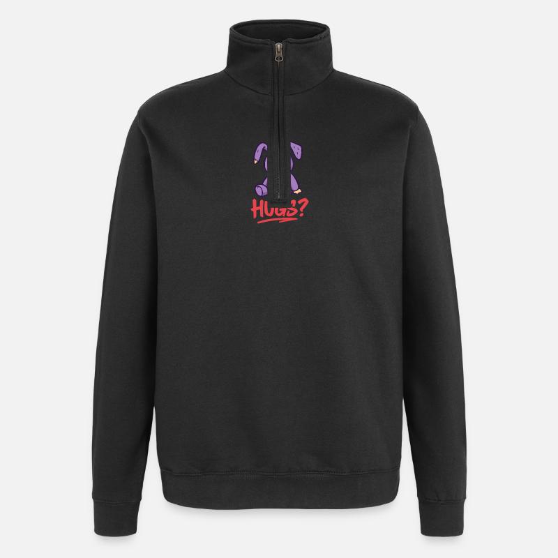 Grummel Rabbit - Quarter-Zip Sweatshirt - black