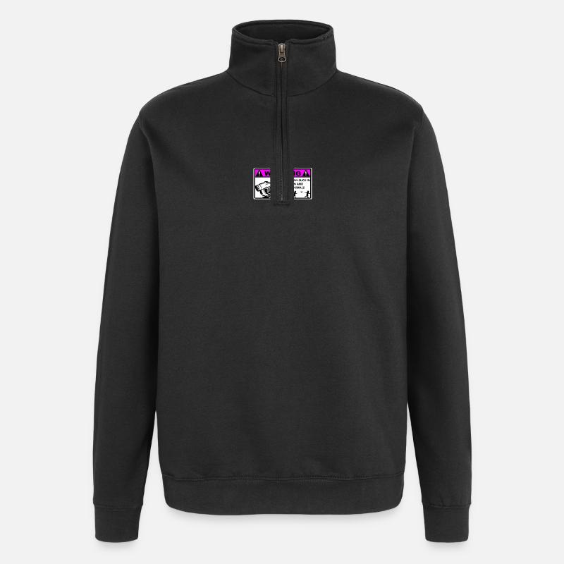 Turbo Avertissement Enfants  - Sweat à zip 1/4 - noir
