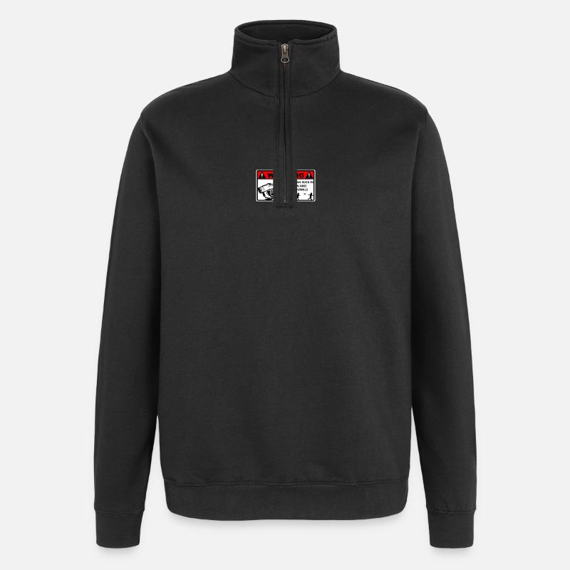 Turbo-Warnung angezeigt - Quarter-Zip-Sweatshirt - Schwarz