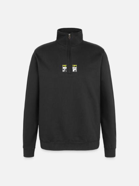 Warning - Sweat à zip 1/4 - noir