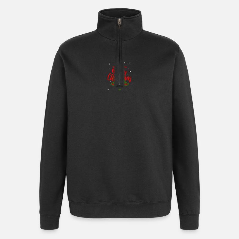 Joyeux Noël Arbre de Noël Cheer - Sweat à zip 1/4 - noir