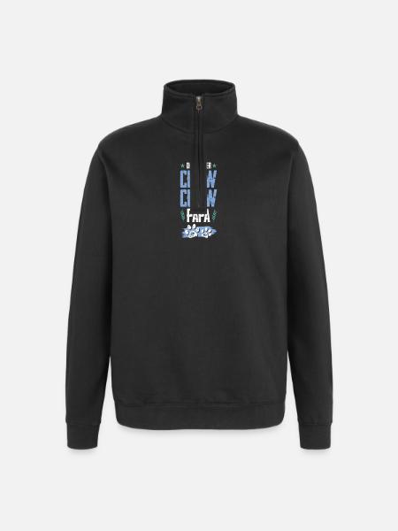 Chow Chow Chiens Papa - Sweat à zip 1/4 - noir