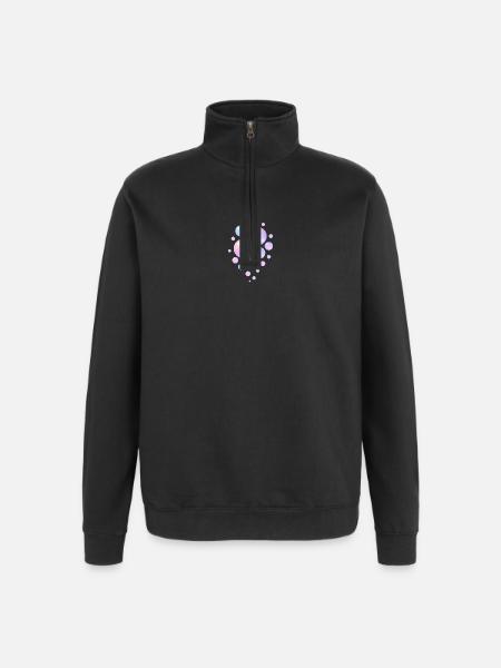Dreamy Bubbles - Quarter-Zip Sweatshirt - black