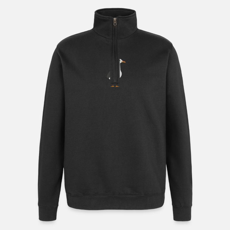 Gull - Quarter-Zip Sweatshirt - black