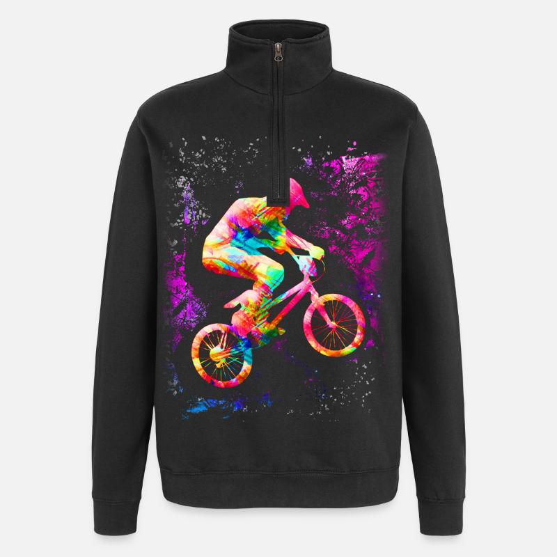 BMX - Coureur de BMX - BMX - Sweat à zip 1/4 - noir
