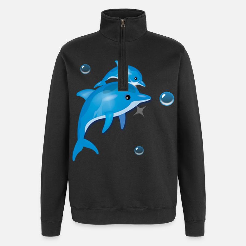 Dolphin - Sweat à zip 1/4 - noir
