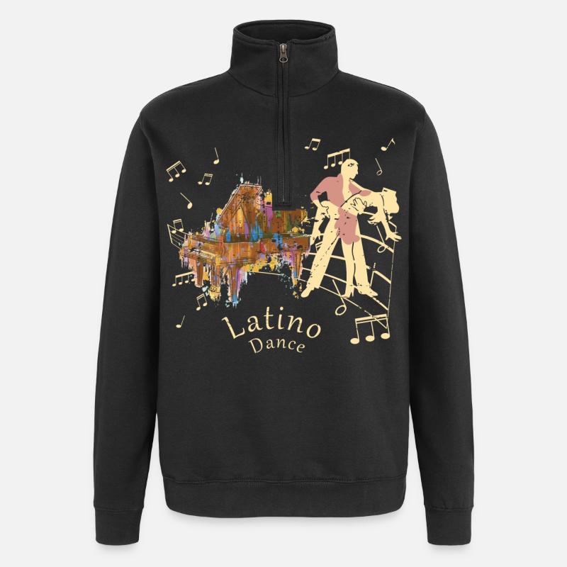 Latino Dancer - Quarter-Zip Sweatshirt - black