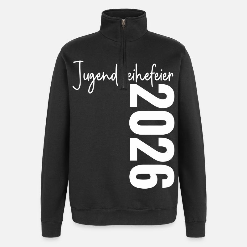 Jugendweihefeier 2026 - Quarter-Zip-Sweatshirt - Schwarz
