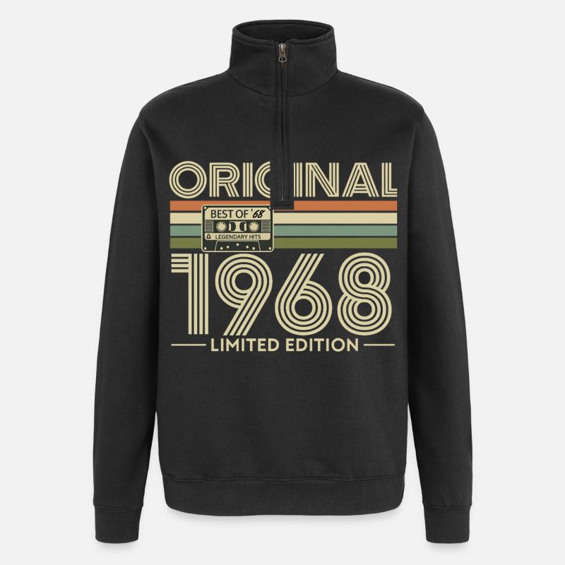 Original 1968 Rétro Limité - Sweat à zip 1/4 - noir