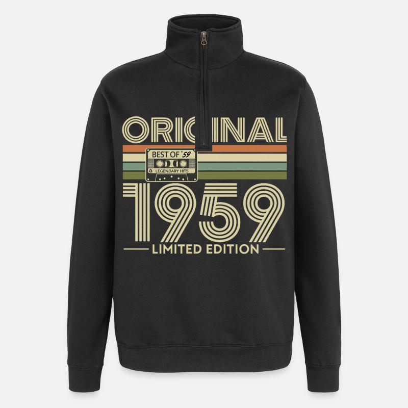 1959 Limited Edition Cassette - Quarter-Zip Sweatshirt - black