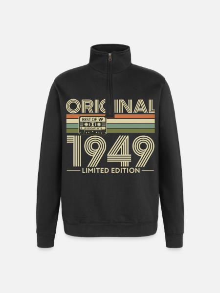 Original 1949 Limited Edition Retro - Quarter-Zip Sweatshirt - black