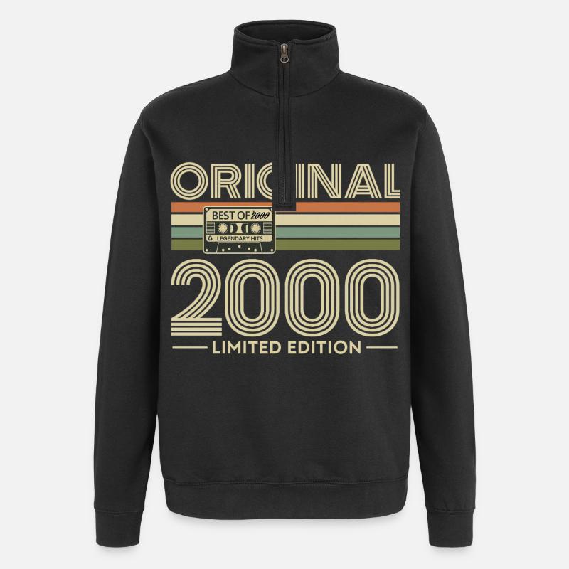 Originale Limited Edition von 2000 - Quarter-Zip-Sweatshirt - Schwarz
