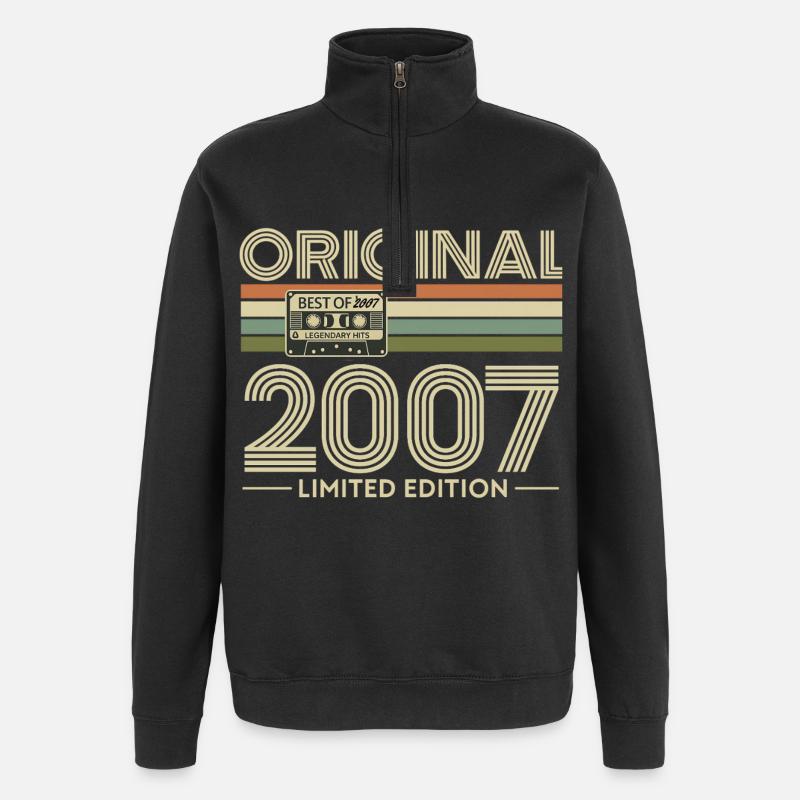 Original 2007 Limited Edition Retro - Quarter-Zip-Sweatshirt - Schwarz