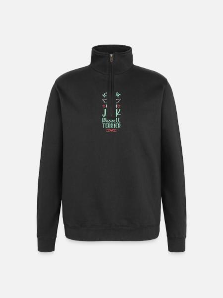 I love my Jack Russell Terrier - Quarter-Zip Sweatshirt - black