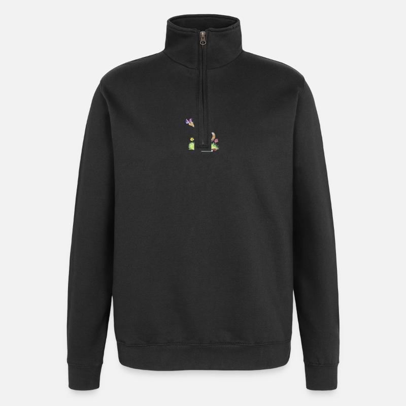 Otter Max  - Quarter-Zip-Sweatshirt - Schwarz