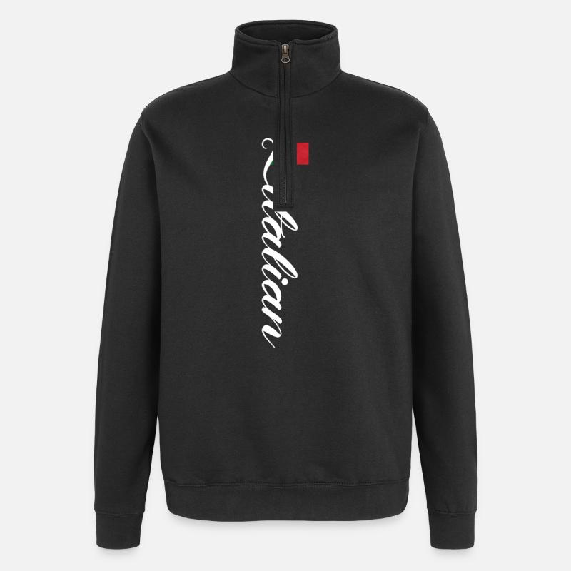 Italien - Quarter-Zip-Sweatshirt - Schwarz