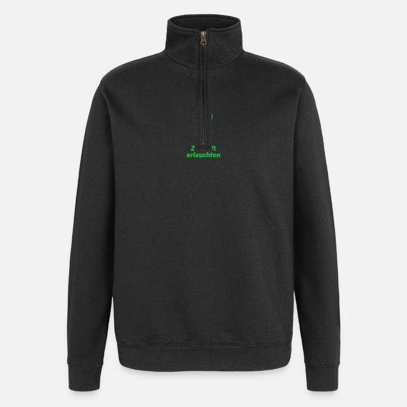 Éclairer l’avenir - Sweat à zip 1/4 - noir