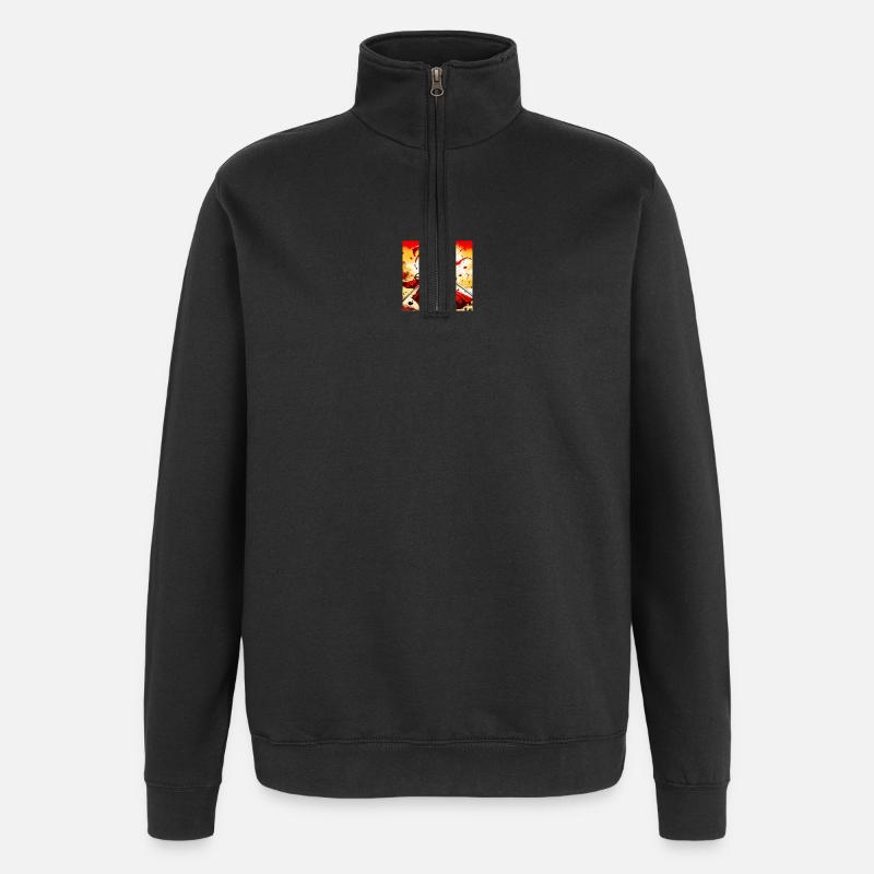 Krieger der Flammenklinge - Quarter-Zip-Sweatshirt - Schwarz