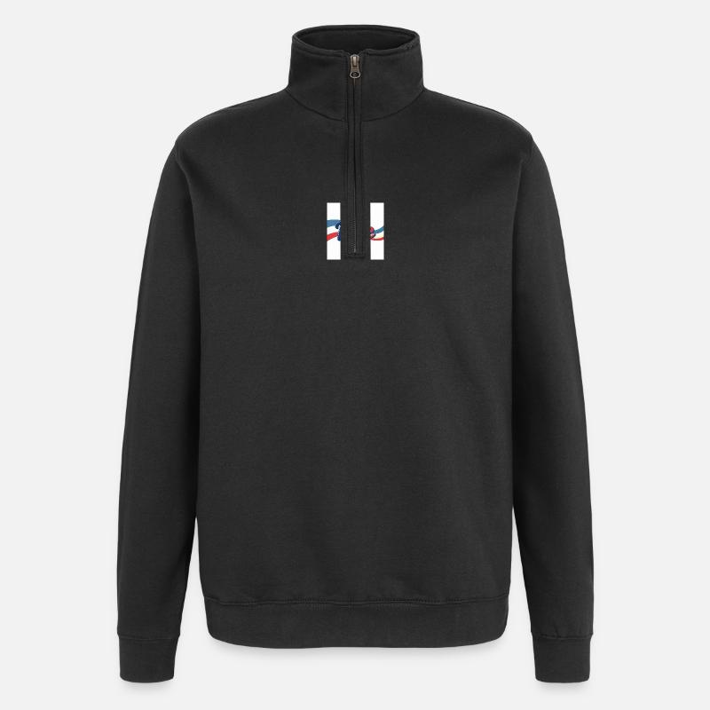 Nice like Nice - Quarter-Zip Sweatshirt - black