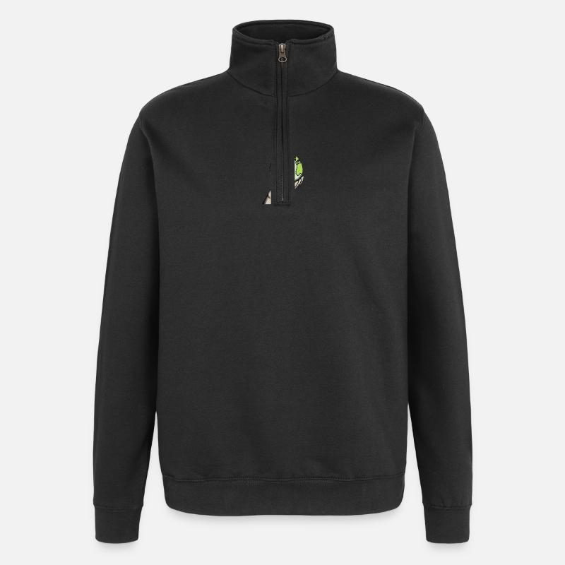 Schütze unsere Erde - Quarter-Zip-Sweatshirt - Schwarz