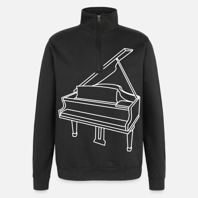 Croquis d’aile - Sweat à zip 1/4 - noir