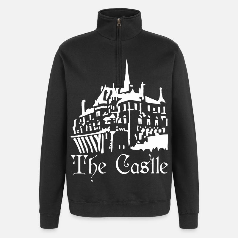 Le château blanc - Sweat à zip 1/4 - noir