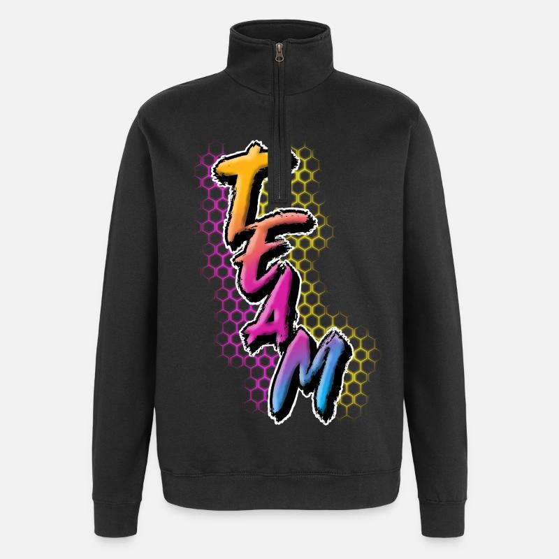 Équipe - Sweat à zip 1/4 - noir