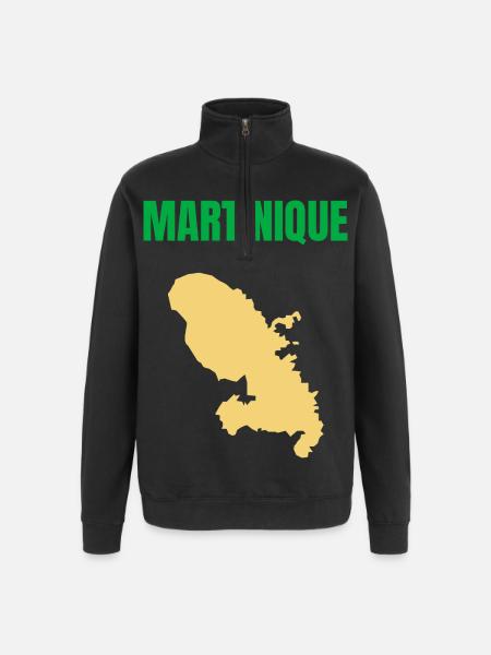 Martinique – West Indies T-shirt - Quarter-Zip Sweatshirt - black