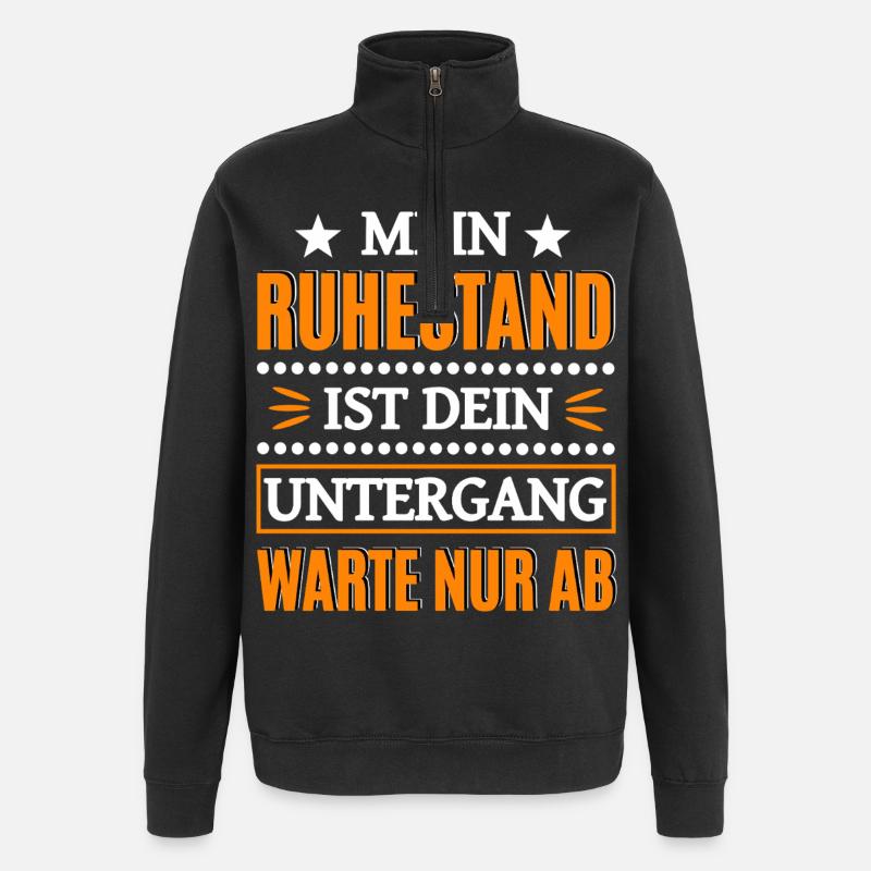 Drôle de retraité qui dit - Sweat à zip 1/4 - noir