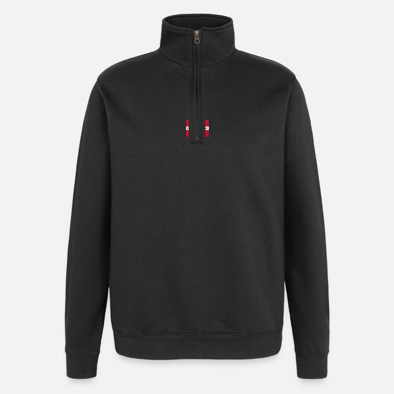 Drapeau danois – Né au Danemark - Sweat à zip 1/4 - noir
