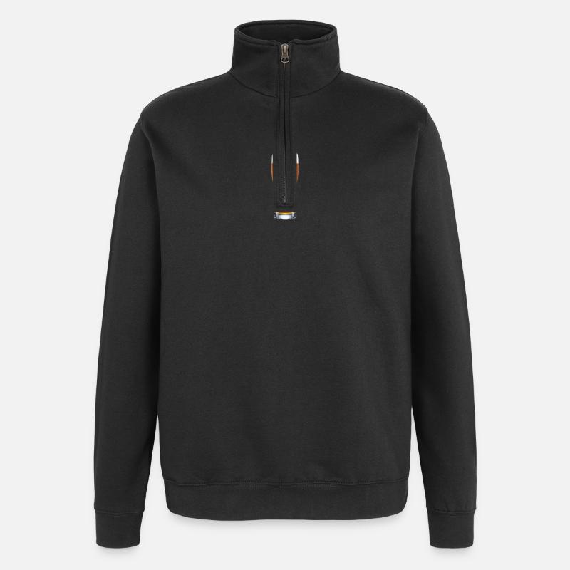 Craftbier Glasdesign Bierglas Bier - Quarter-Zip-Sweatshirt - Schwarz