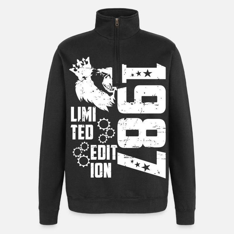 1987 Geboren Limited Edition - Quarter-Zip-Sweatshirt - Schwarz