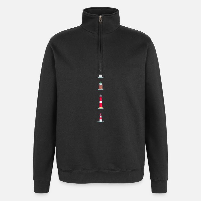 Phares sur l’île de Sylt - Sweat à zip 1/4 - noir