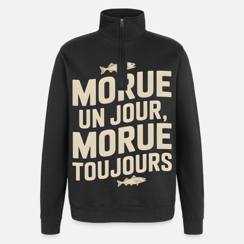 Once cod Cod - Quarter-Zip Sweatshirt - black