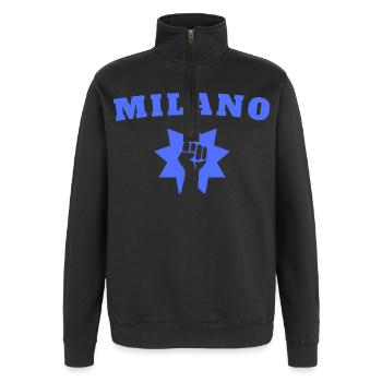 Milano - Quarter-Zip Sweatshirt - black - Front - AI Model Female 172 light (172cm) & AI Model Male 178 dark (178cm)