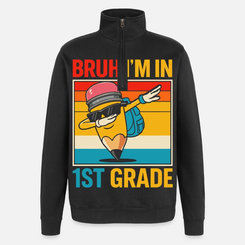 Effectifs en 1ère année - Sweat à zip 1/4 - noir