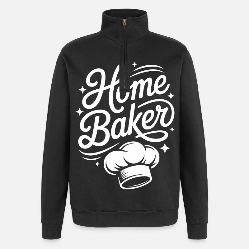 Home Baker – Chef Design - Sweat à zip 1/4 - noir