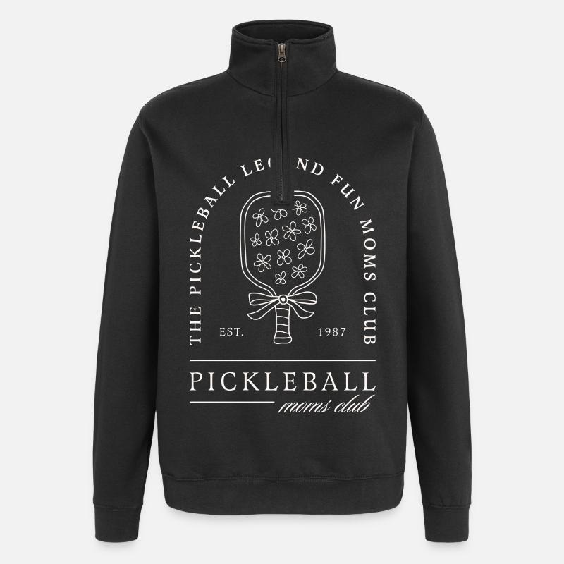 Maman de pickleball mère drôle - Sweat à zip 1/4 - noir
