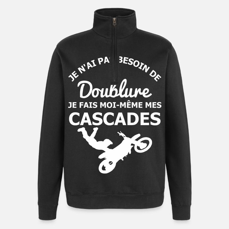 Pas besoin de doublure - Sweat à zip 1/4 - noir
