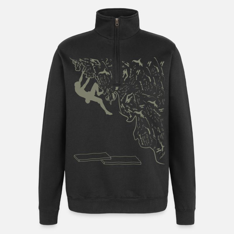 Climb - Quarter-Zip Sweatshirt - black