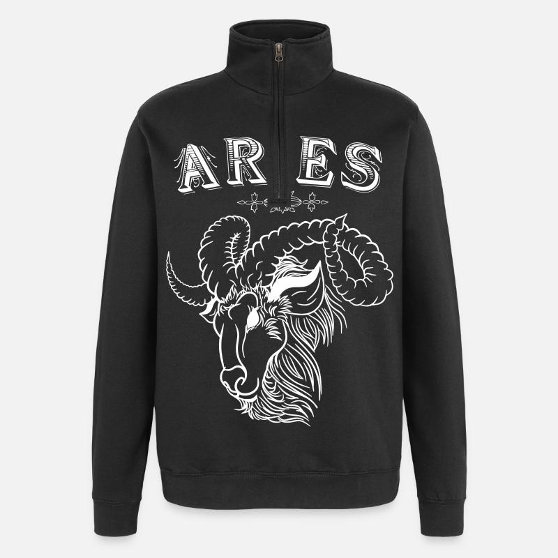 Aries Sternzeichen Widder - Quarter-Zip-Sweatshirt - Schwarz
