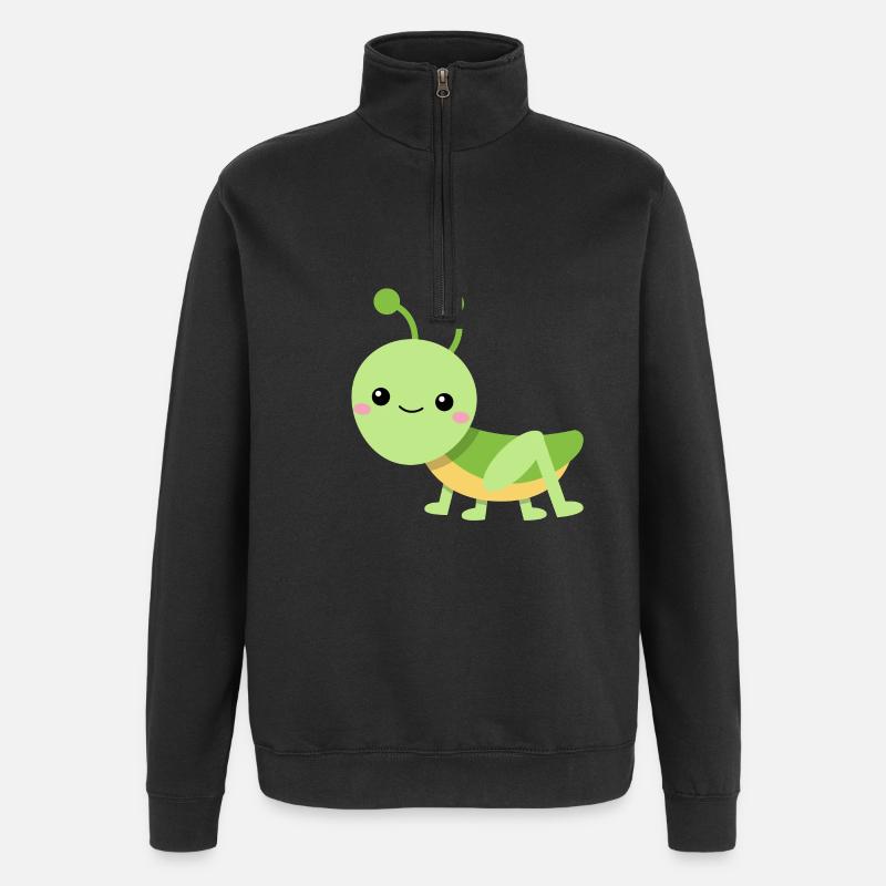 Sauterelle vive - Sweat à zip 1/4 - noir