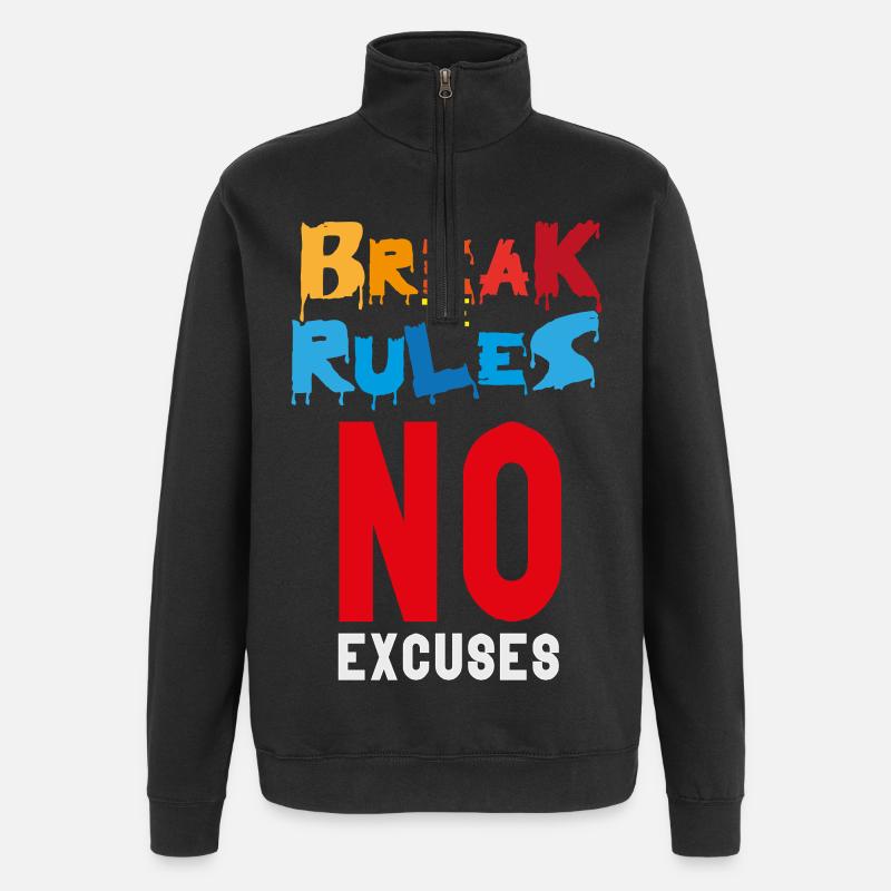 Break the Rules - Quarter-Zip Sweatshirt - black